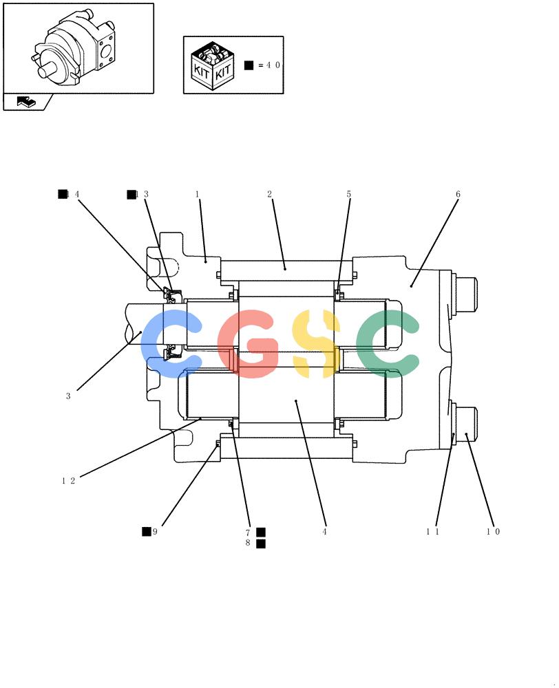 纽荷兰零件查询(E235BSR) - CRAWLER EXCAVATOR (5/07-) (1.102[02]) - PUMP ASSY GEAR - EXTRA New Holland Constructuion