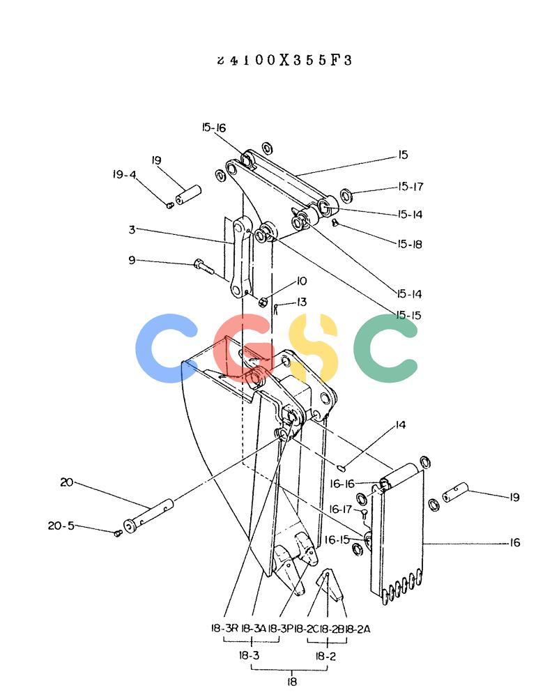 神钢零件查询(K903A) - EXCAVATOR BTW K2748 - K3928 (1/76-12/03) (09-010) - BUCKET ASSY, EJECTOR Kobelco