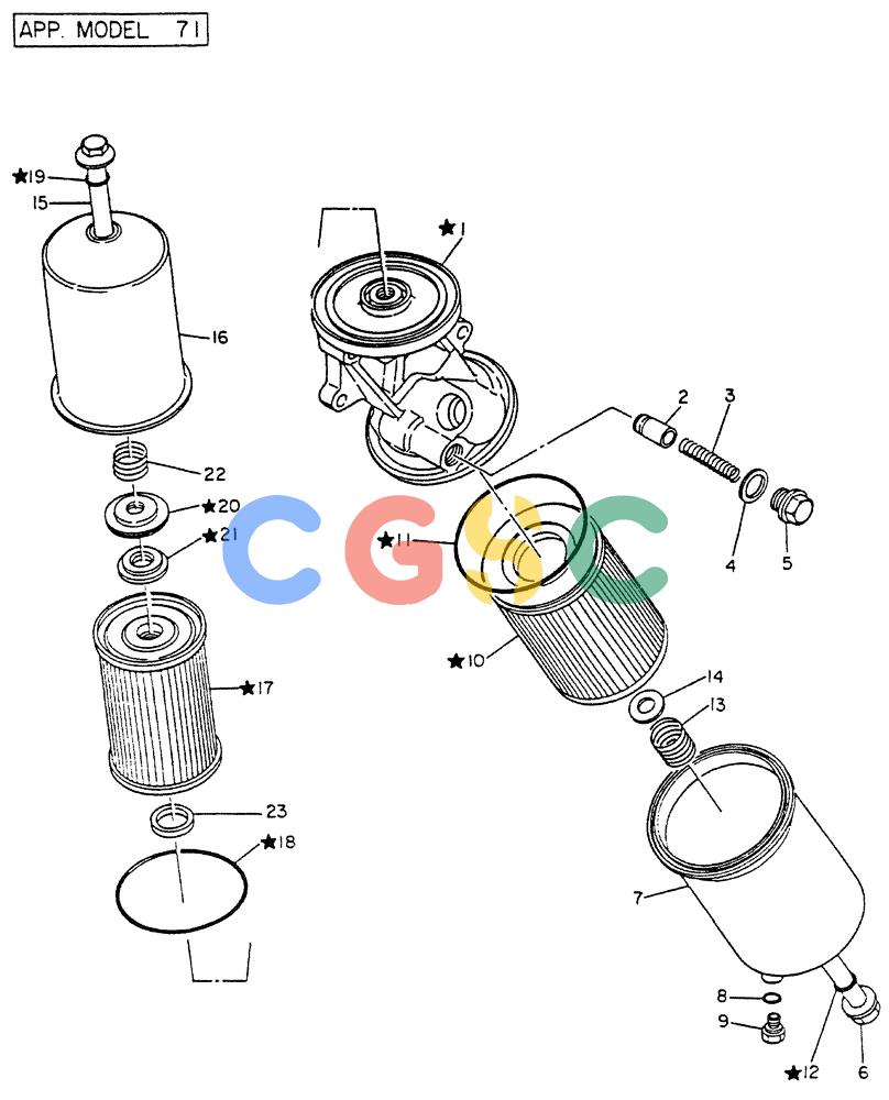 神钢零件查询(FD6T04) - NISSAN DIESEL ENGINE - LK500 (1/06-12/06) (04-003[02]) - FILTER-OIL (INNER PARTS) Kobelco