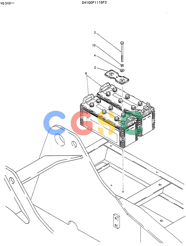 神钢零件查询(K907LC) - MARK II EXCAVATOR BTW YQ0101 - YQ0564 (1/87-12/03) (05-016) - BATTERY ASSY Kobelco