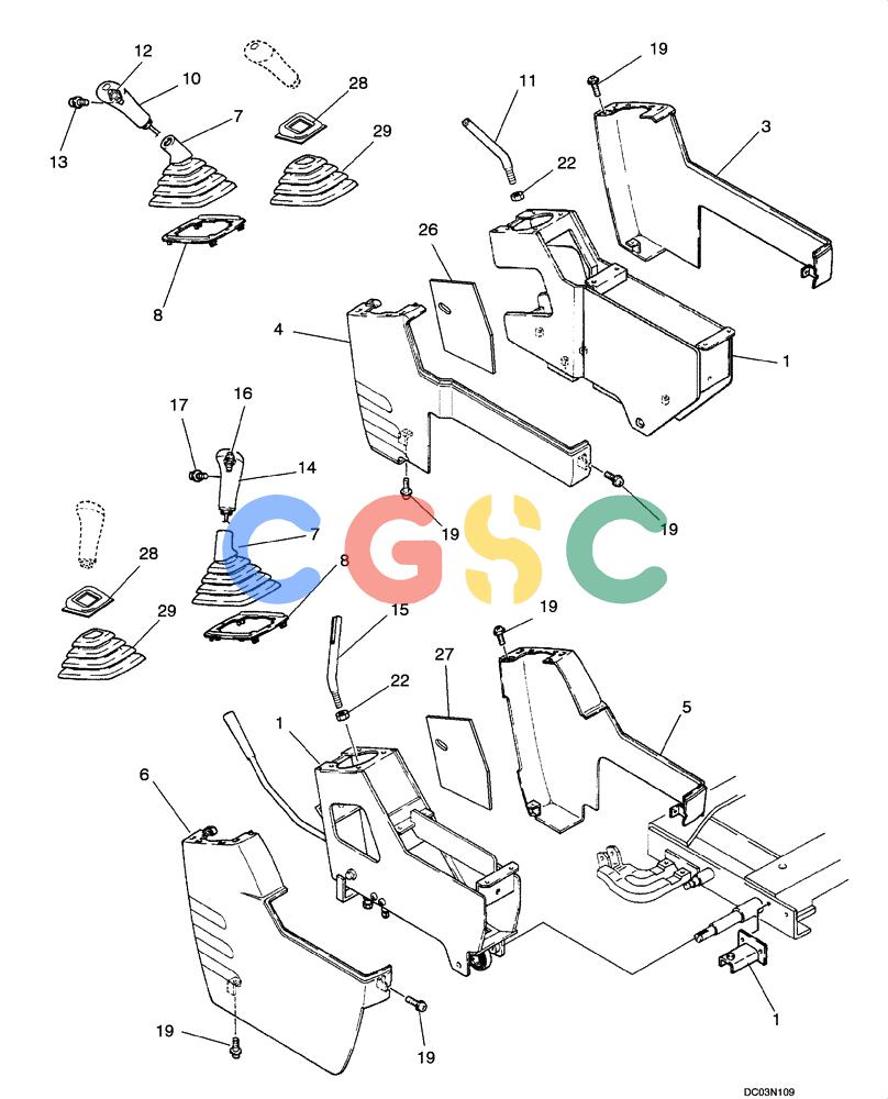 纽荷兰零件查询(EH160) - CRAWLER EXCAVATOR (9/03-) (09 -19[00]) - CONTROLS - OPERATORS COMPARTMENT New Holland Constructuion