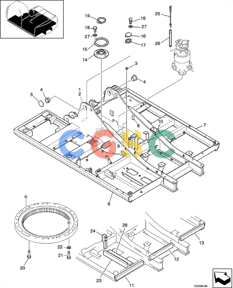 纽荷兰零件查询(EH215) - CRAWLER EXCAVATOR (9/03-) (09 -04[00]) - TURNTABLE (HIGH AND WIDE) New Holland Constructuion