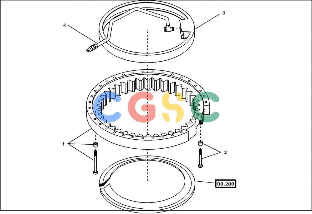 纽荷兰零件查询(EC350) - CRAWLER EXCAVATOR (2/00-) (11.010[001]) - SWIVEL CONNECTION INSTALL.MATERIAL (S/N 735003-UP) New Holland Constructuion