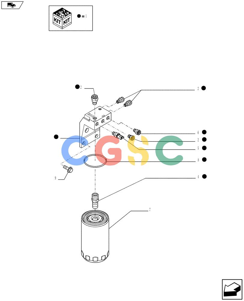 神钢零件查询(F4HFE613U A005) - ENGINE 5801366315 - 84169137 (3/10-) (10.206.01) - FUEL FILTER (504243709) Kobelco