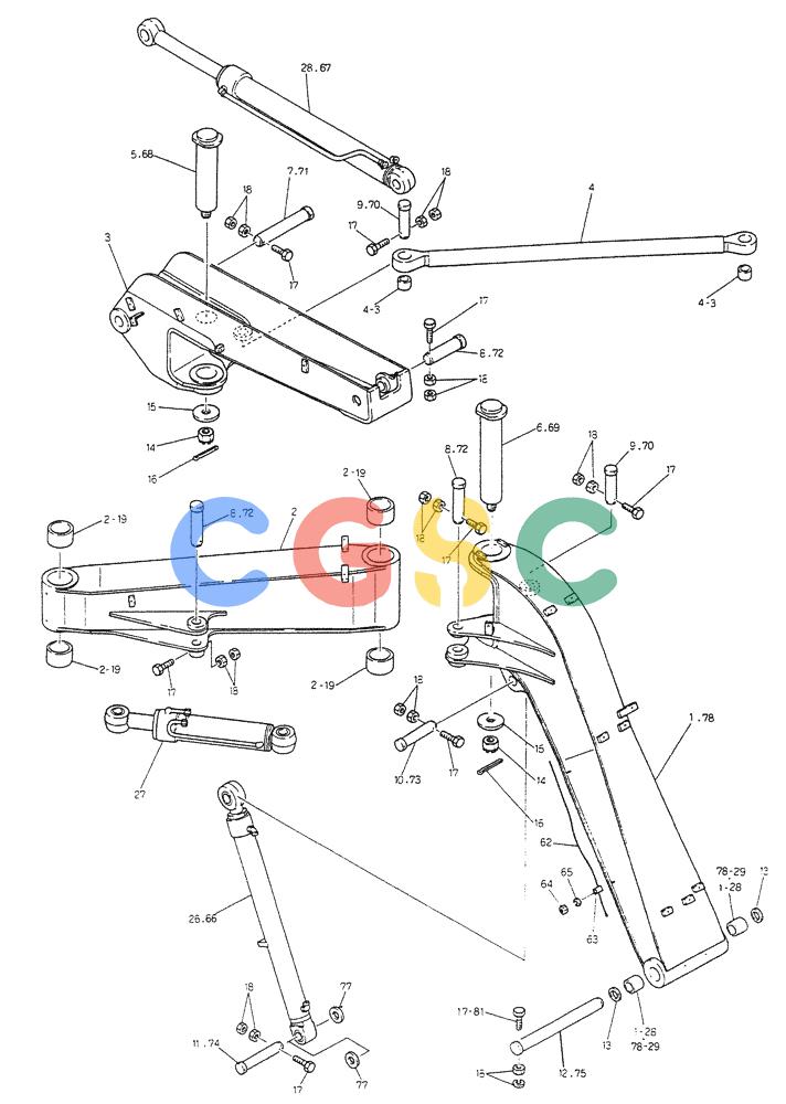 神钢零件查询(K903B) - EXCAVATOR ASN LE3401 (1/85-12/03) (11-016[01]) - BOOM ASSY P/N 24100J4808F1 Kobelco
