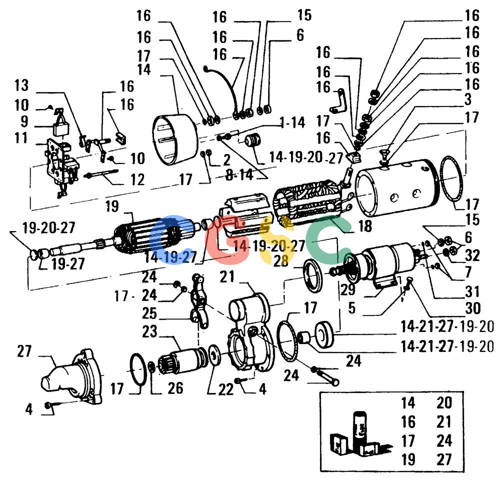 纽荷兰零件查询(FD14E) - CRAWLER DOZER (0.0360[002]) - STARTER MOTOR-COMPONENTS New Holland Constructuion
