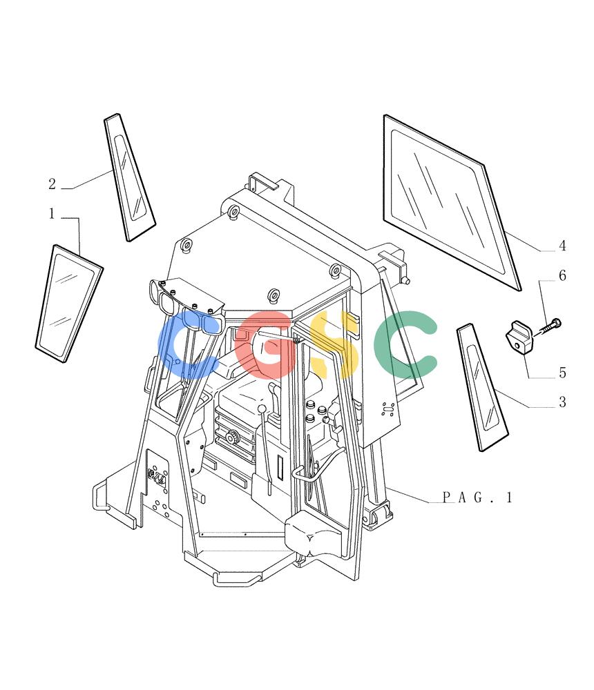 纽荷兰零件查询(DC180PS) - CRAWLER DOZER (11/00-) (9.652[07]) - ROPS CAB - GLASS PLATES - OPTIONAL CODE 76069709 New Holland Constructuion