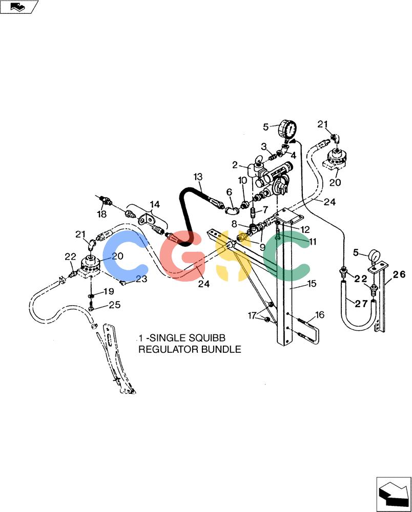 凯斯零件查询(3200) - TOOLBAR - DMI (1/80-12/90) (75.200.14) - SINGLE SQUIBB BUNDLE WITH. (2) MANIFOLD Case Agriculture