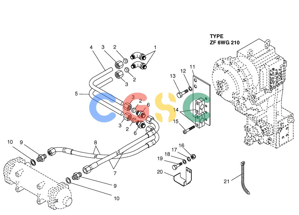 纽荷兰零件查询(AD250) - ARTICULATED DUMP TRUCK (7/01-) (1.211/1[30]) - TRANSMISSION - COMPONENTS New Holland Constructuion