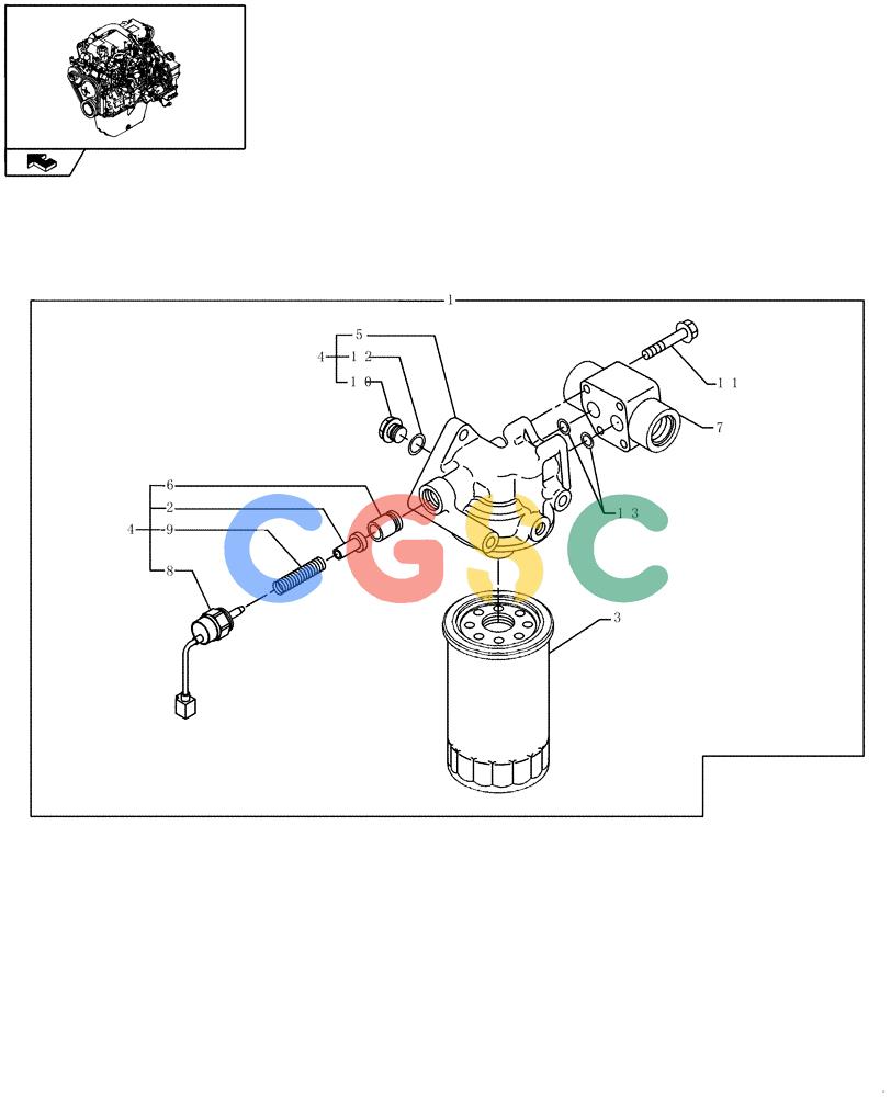 纽荷兰零件查询(E235BSR) - CRAWLER EXCAVATOR (5/07-) (0.302[01]) - OIL FILTERS - ENGINE New Holland Constructuion