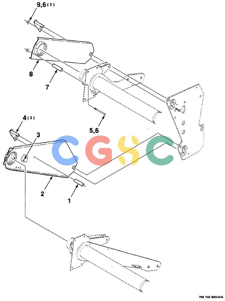 凯斯零件查询(RS561) - CASE IH ROUND BALER (1/99-12/00) (06-022) - TENSIONING MOUNTING ASSEMBLY (RIGHT) (S.N. CFH0156400 AND LATER) Case Agriculture