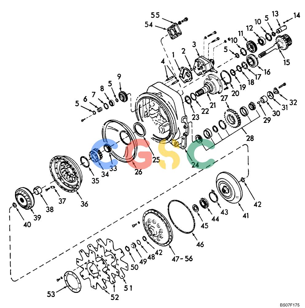 纽荷兰零件查询(65B) - MOTORGRADERS (B1.05[001]) - TORQUE CONVERTER (PRIOR TO SN 68C04126) New Holland Constructuion