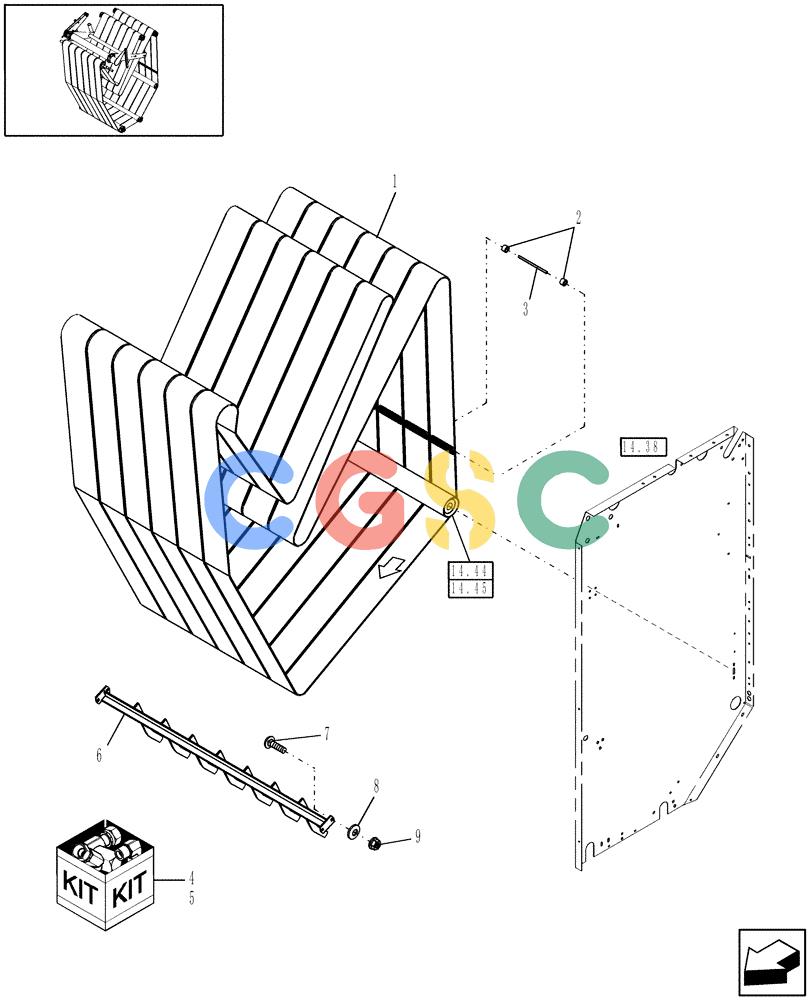 凯斯零件查询(RBX463) - CASE IH ROUND BALER (9/05-12/06) (14.05) - LACED CHEVRON BELT Case Agriculture