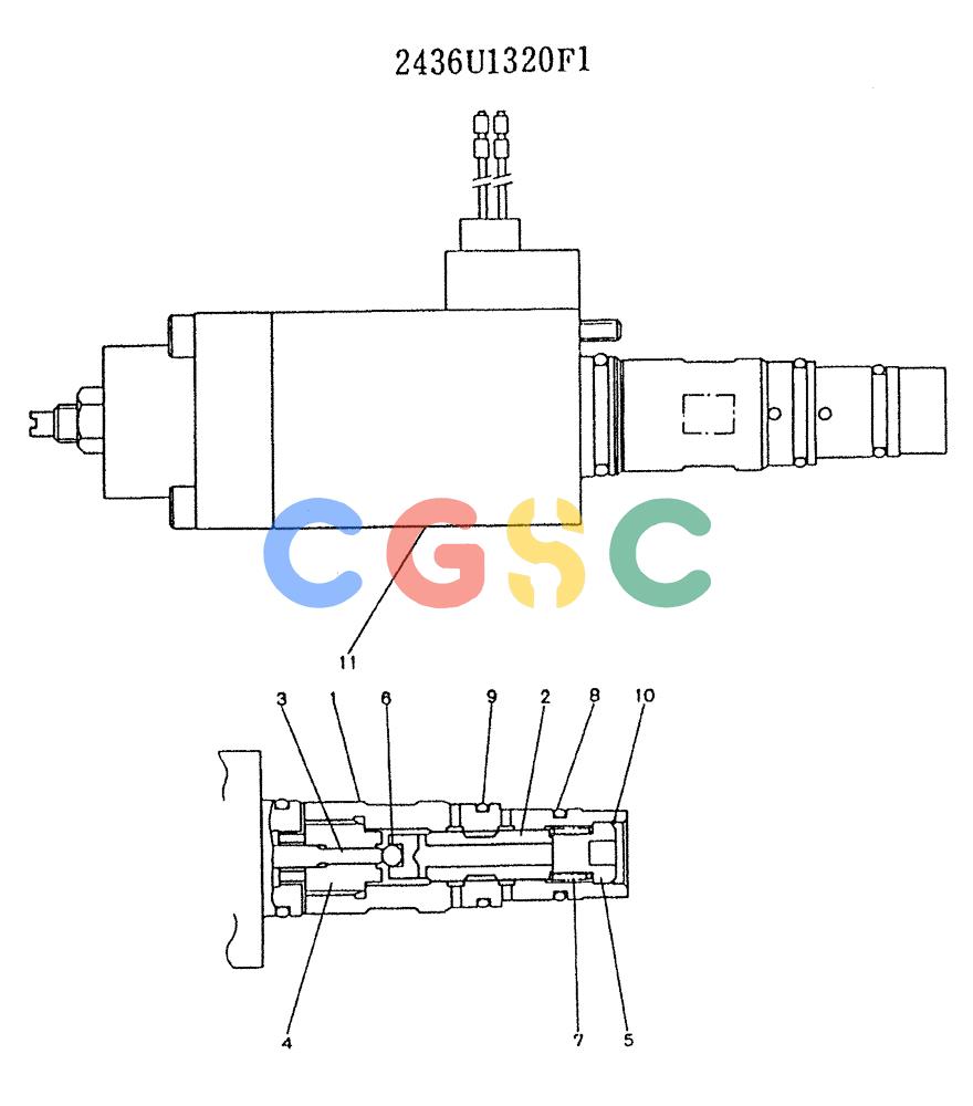 神钢零件查询(K905LC) - MARK II EXCAVATOR BTW YP1001 - YP1281. (4/89-12/03) (11-016) - VALVE ASSY, SOLENOID Kobelco