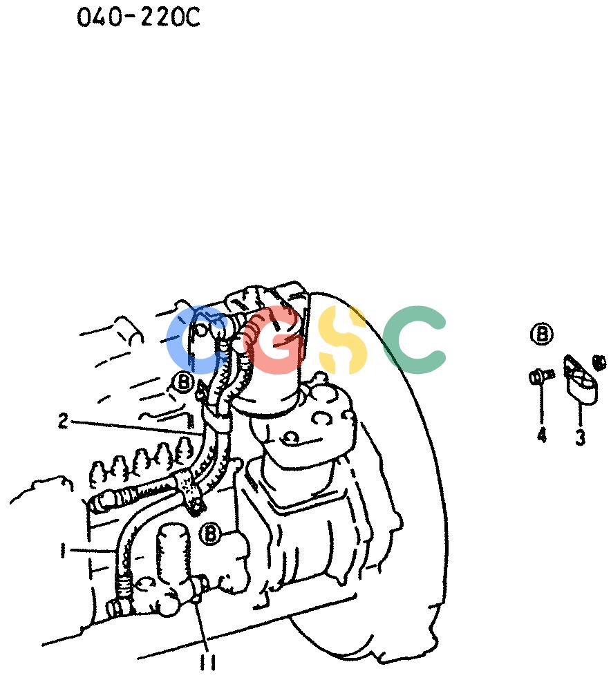 神钢零件查询(6D16-T) - MITSUBISHI DIESEL ENGINE - K909 II & K909LC II EXCAVATORS (1/87-12/06) (02-015) - FUEL HOSE Kobelco