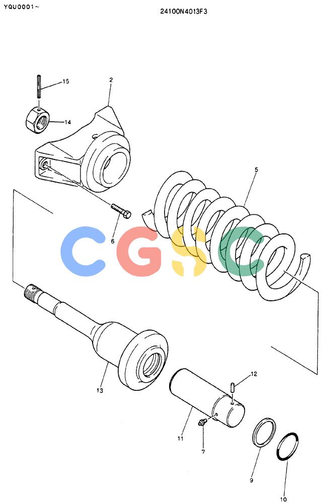 神钢零件查询(MD200BLC) - EXCAVATOR ASN YQU0001 (1/80-12/06) (06-005) - SPRING ASSY, TRACK Kobelco