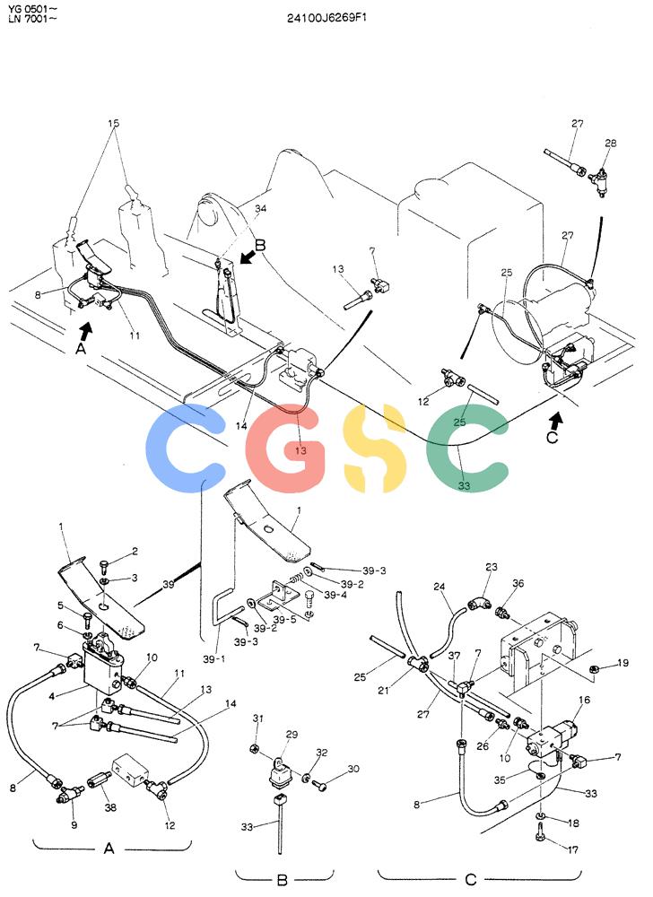 神钢零件查询(K907DLC) - EXCAVATOR ASN YG0501 (1/86-12/03) (08-006) - CONTROL ASSY (EXTRA) Kobelco