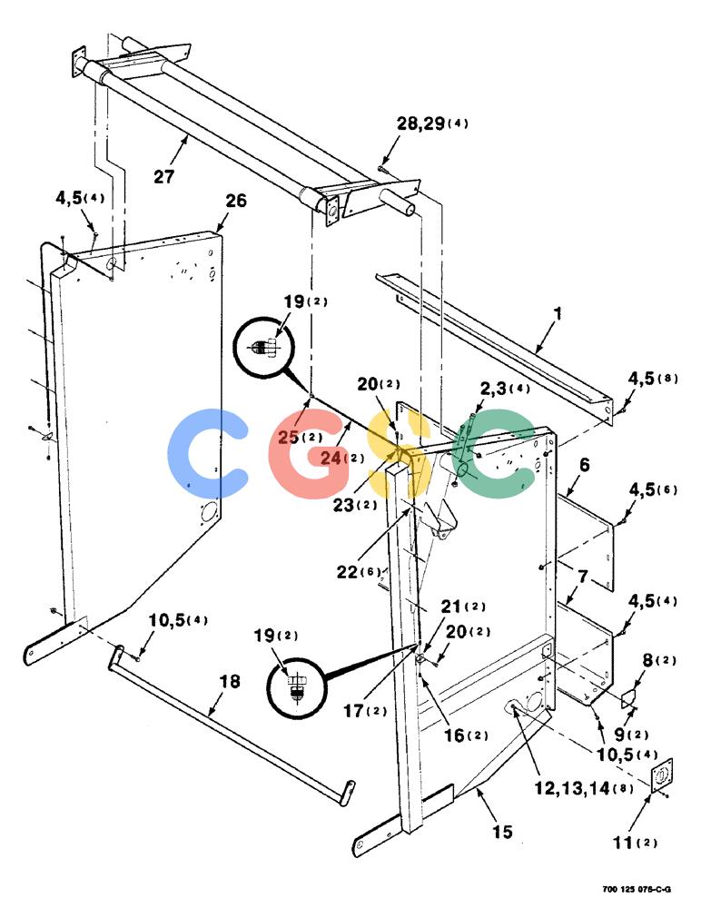 凯斯零件查询(8465) - CASE IH AUTO ROUND BALER (1/91-12/97) (5-06) - TAILGATE ASSEMBLY, SERIAL NUMBER CFH0077006 THROUGH CFH0077365 Case Agriculture