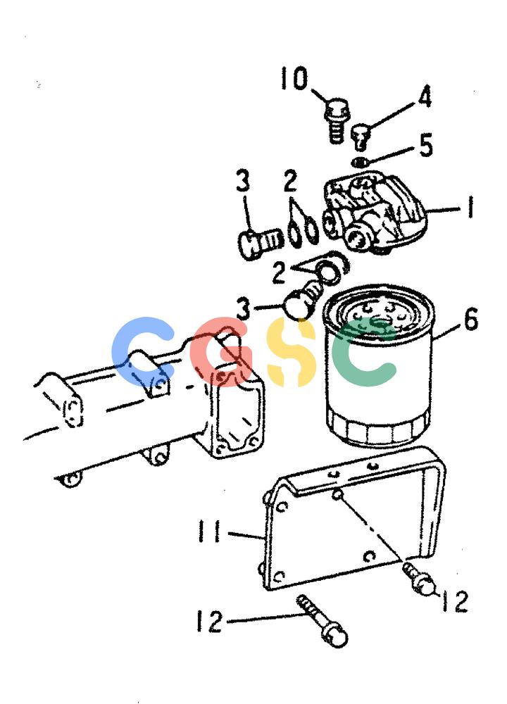 神钢零件查询(MD240C) - EXCAVATOR ASN LLU00601 (1/80-12/06) (17-049) - FUEL FILTER Kobelco