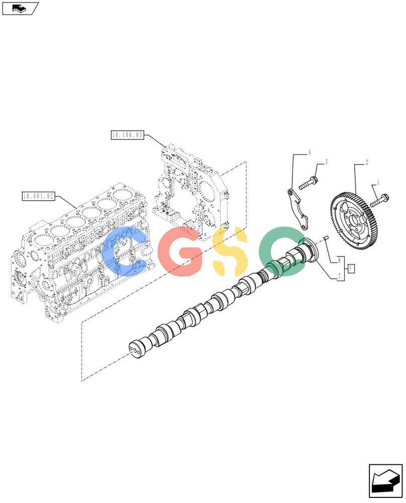 神钢零件查询(F4HFE613Z A005) - ENGINE 5801366340 - 84285367 (9/10-) (10.106.01) - CAMSHAFT - TIMING CONTROL (504345141) Kobelco
