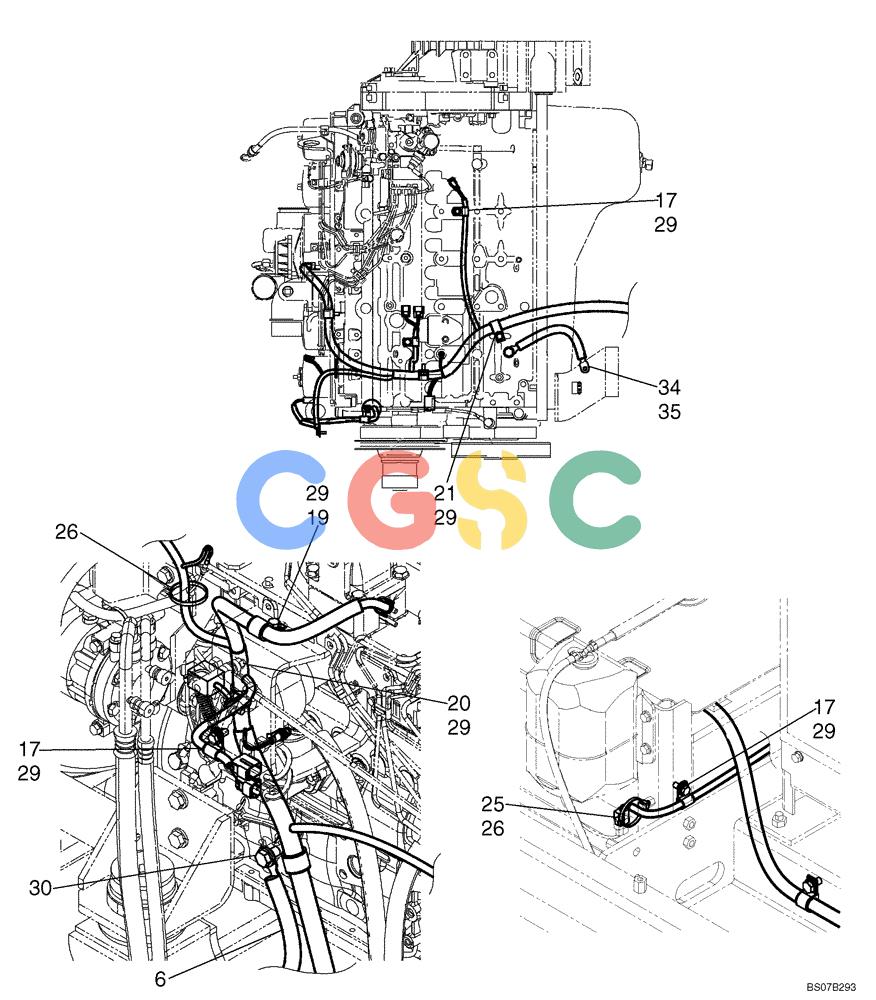 纽荷兰零件查询(E175B) - CRAWLER EXCAVATOR TIER 3 (NA) - N7DA16301 - (5/07-) (02-90[00]) - HARNESS ASSEMBLY, UPPER (ENGINE) (YN13E00137F1), PAGE 1 OF 2 New Holland Constructuion