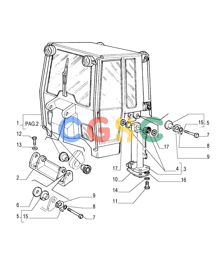 纽荷兰零件查询(FL175) - CRAWLER LOADER (N.A. VERSION) (6/92-) (5.652[01]) - ROPS CAB New Holland Constructuion