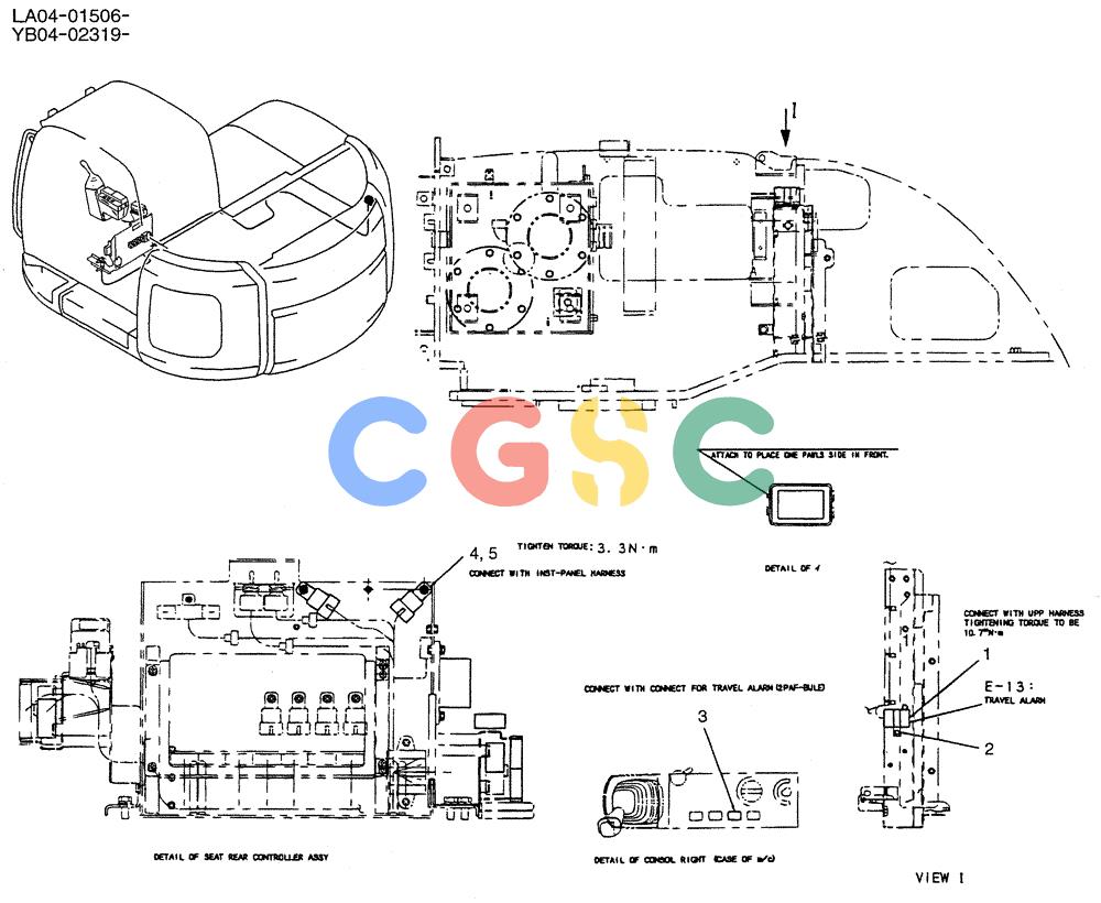 纽荷兰零件查询(E200SRLC) - CRAWLER EXCAVATOR BTW LA04-01506 - LA04-01625 (05-005) - ALARM ASSY New Holland Constructuion
