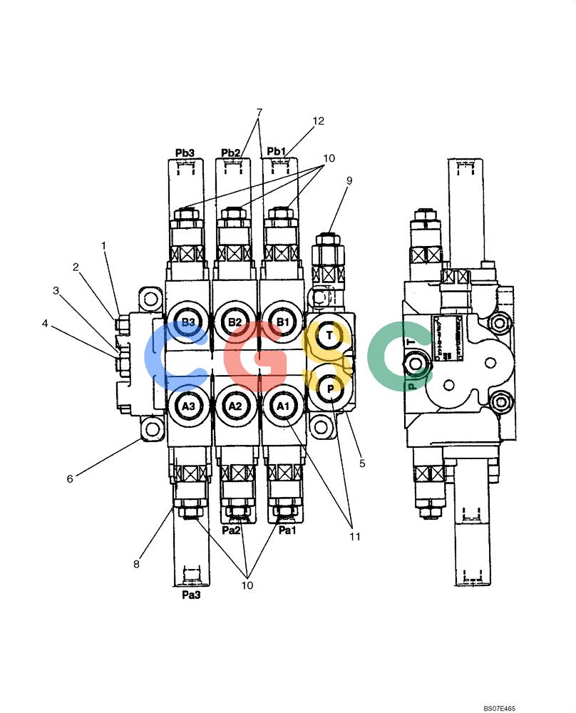 神钢零件查询(ED195-8) - BLADE RUNNER ACERA MARK 8 EXCAVATOR DOZER (TIER 3) ASN YL04U-0301 (12/07-12/11) (08-04[00]) - VALVE, CONTROL DOZER (STANDARD) (YY30V00048F1) Kobelco