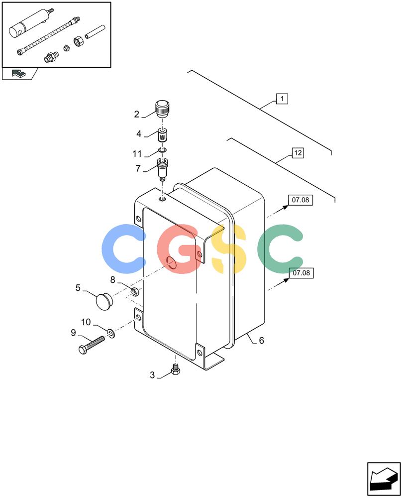 凯斯零件查询(LB433S) - BIG RECTANGULAR BALER (9/08-12/12) (07.13[01]) - HYDRAILIC OIL RESERVOIR Case Agriculture