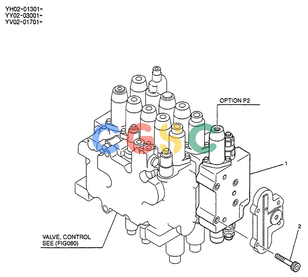 神钢零件查询(ED150) - BLADE RUNNER EXCAVATOR/DOZER BTW YL04-00501 - YL04-00554 (4/03-10/03) (07-002) - VALVE INSTAL Kobelco