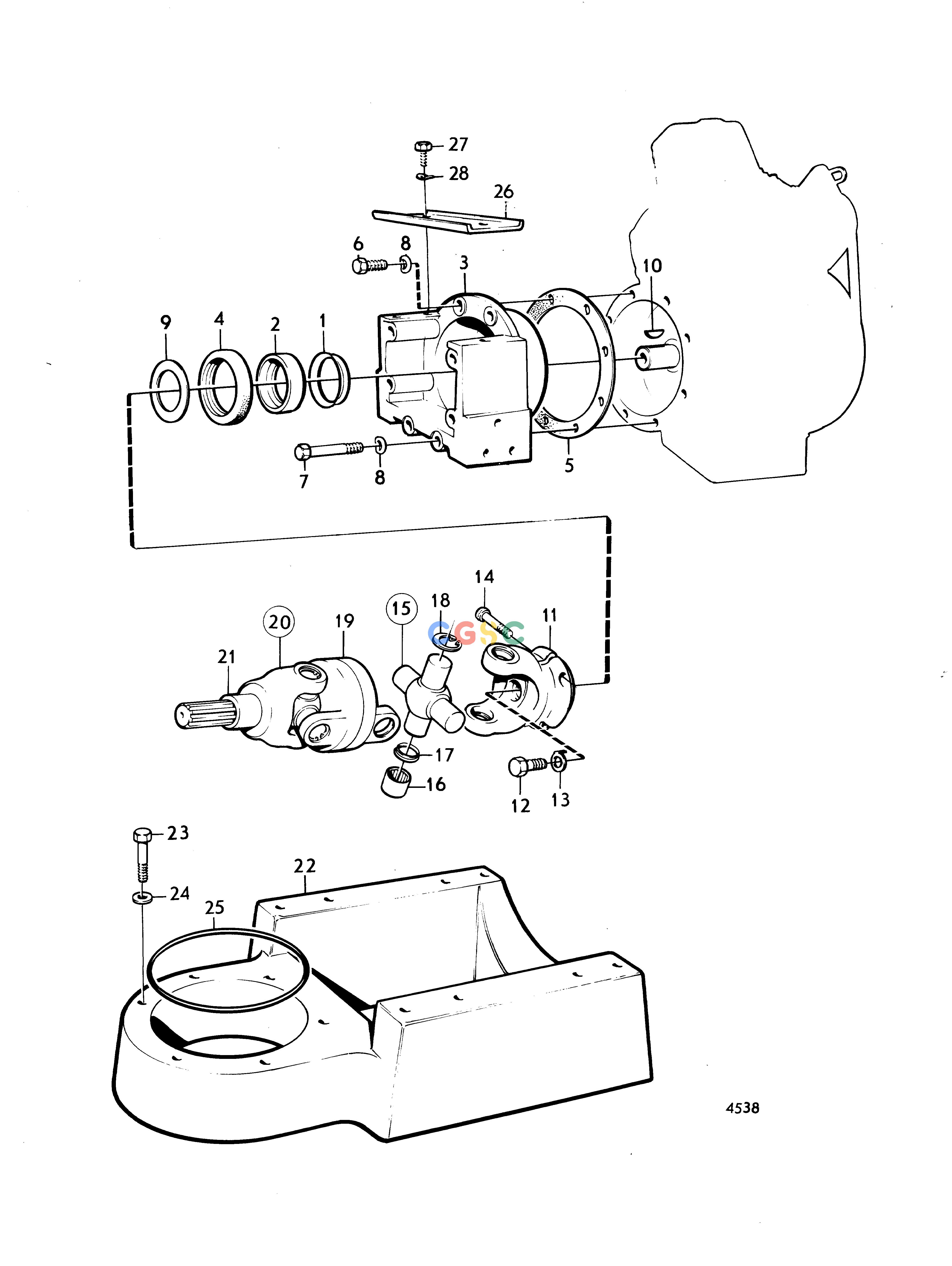 沃尔沃零件查询MD5A; MD5B; MD5CTransmissionsConnecting Components Sail Boat Drive Unit 100SEPC Volvo Penta Parts catalog