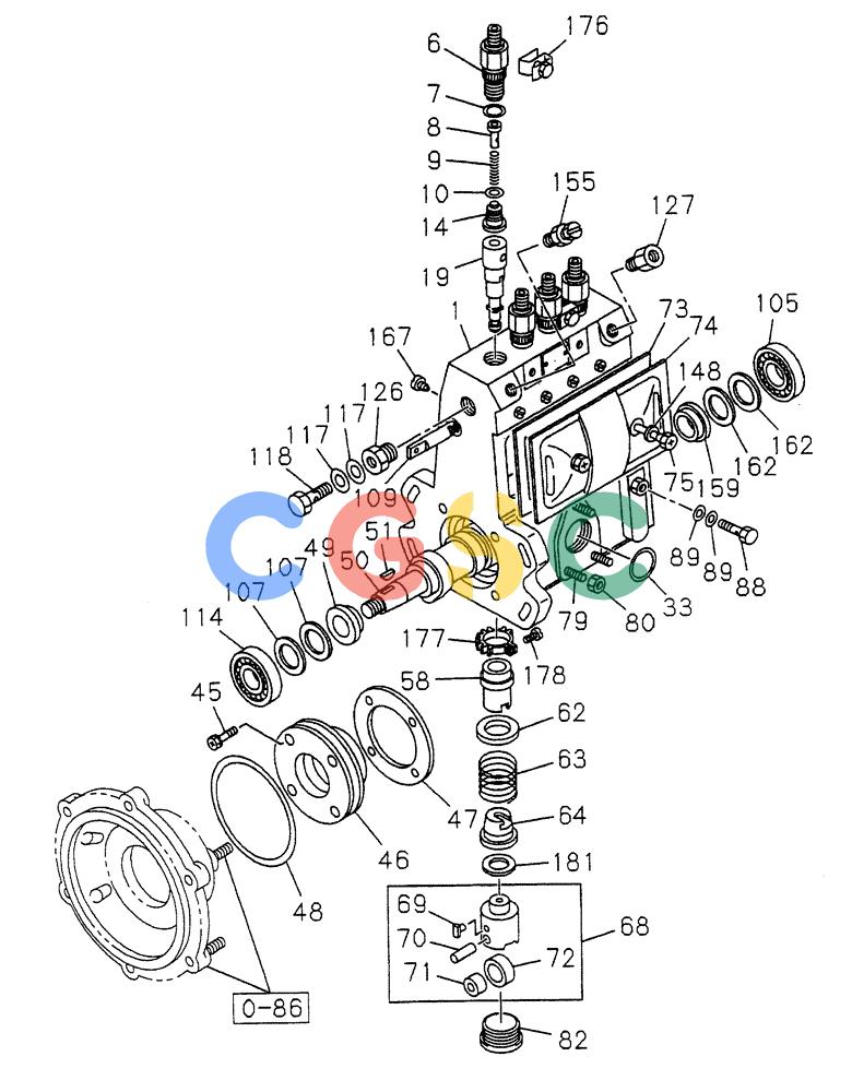 纽荷兰零件查询(E70) - MIDI CRAWLER EXCAVATOR (NA) (1/06-) (205) - INJECTION PUMP New Holland Constructuion