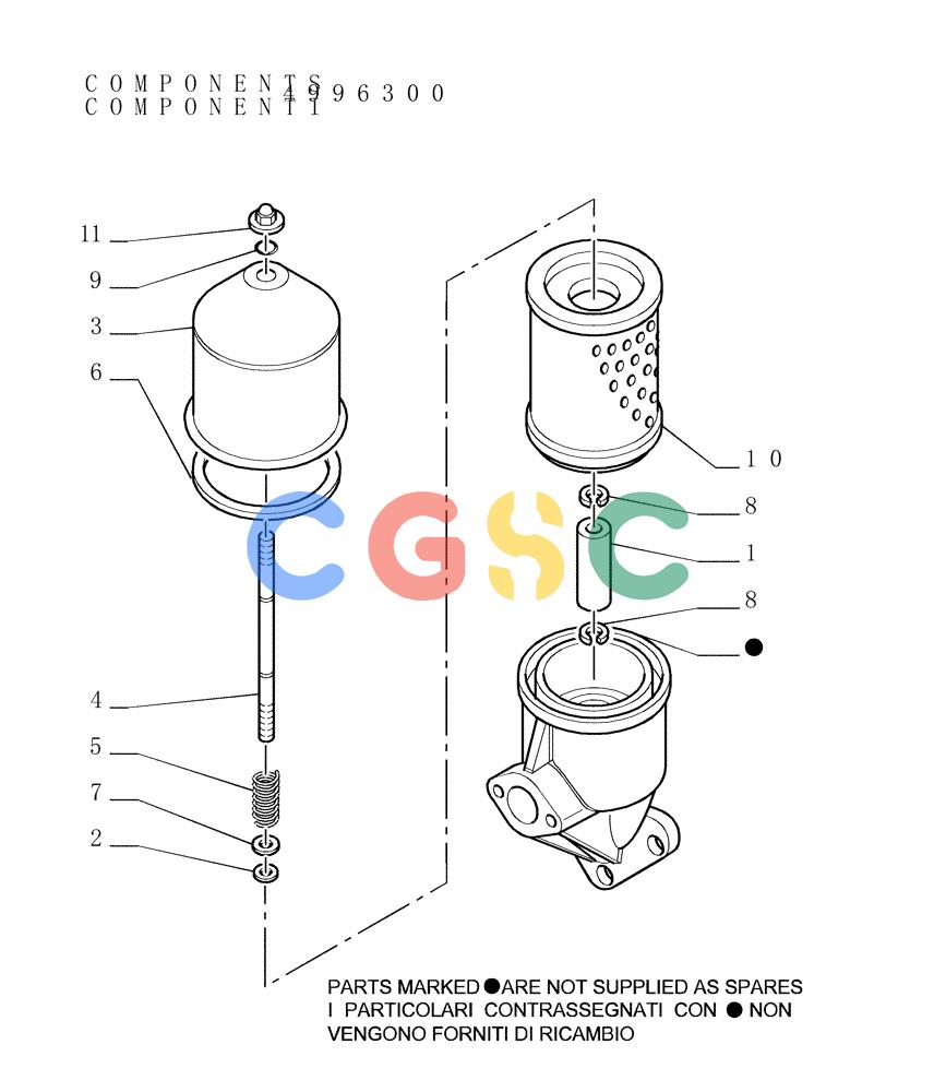 纽荷兰零件查询(DC150PS) - CRAWLER DOZER (1.211[13]) - TRANSMISSION - OIL FILTER New Holland Constructuion