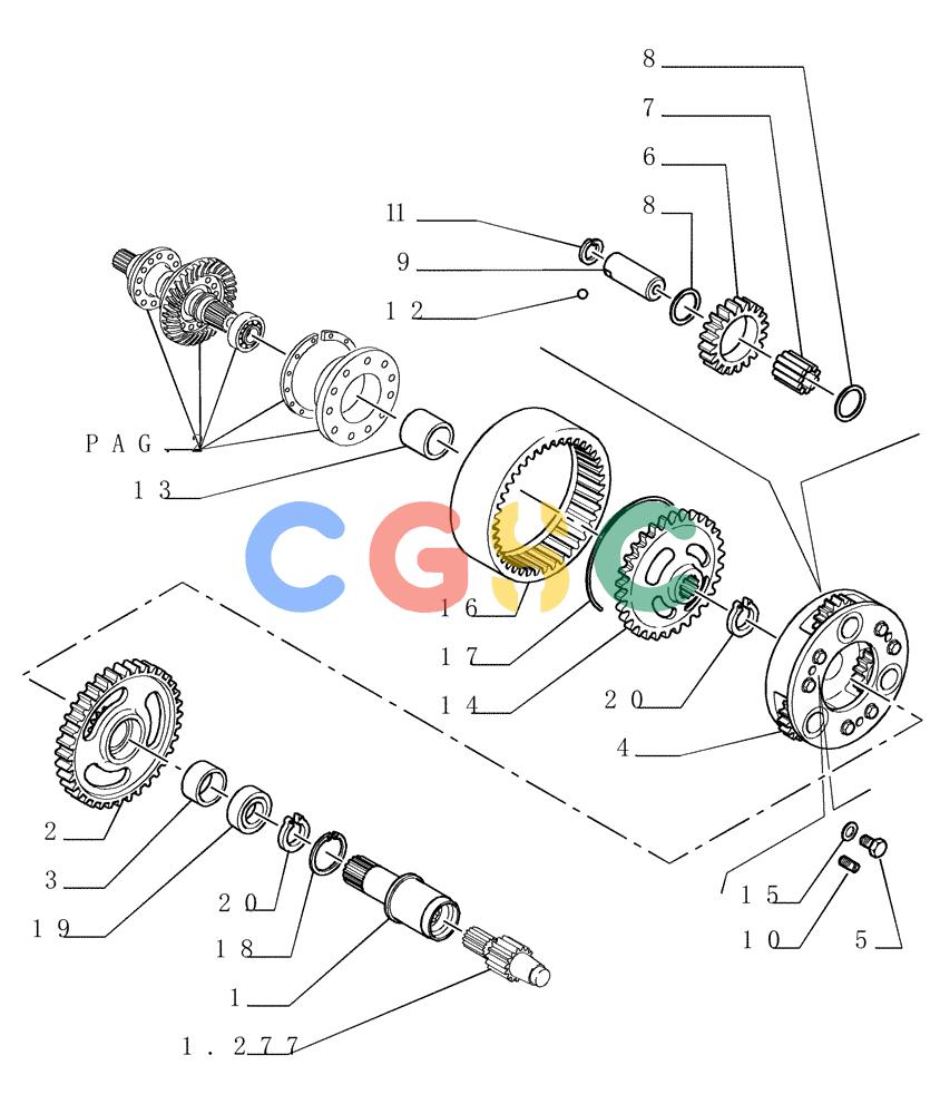 纽荷兰零件查询(DC150.B) - CRAWLER DOZER TIER 2 (3/03-) (1.266[06]) - REAR TRANSMISSION New Holland Constructuion