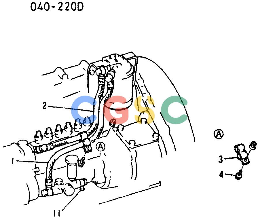 神钢零件查询(6D16-T) - MITSUBISHI DIESEL ENGINE - K909 II & K909LC II EXCAVATORS (1/87-12/06) (02-016) - FUEL HOSE Kobelco
