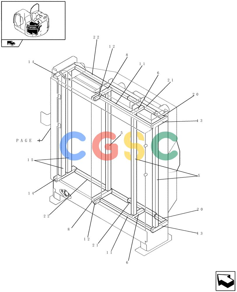 纽荷兰零件查询(E235BSR) - CRAWLER EXCAVATOR (5/07-) (0.003[05]) - RADIATOR - COMPONENTS New Holland Constructuion