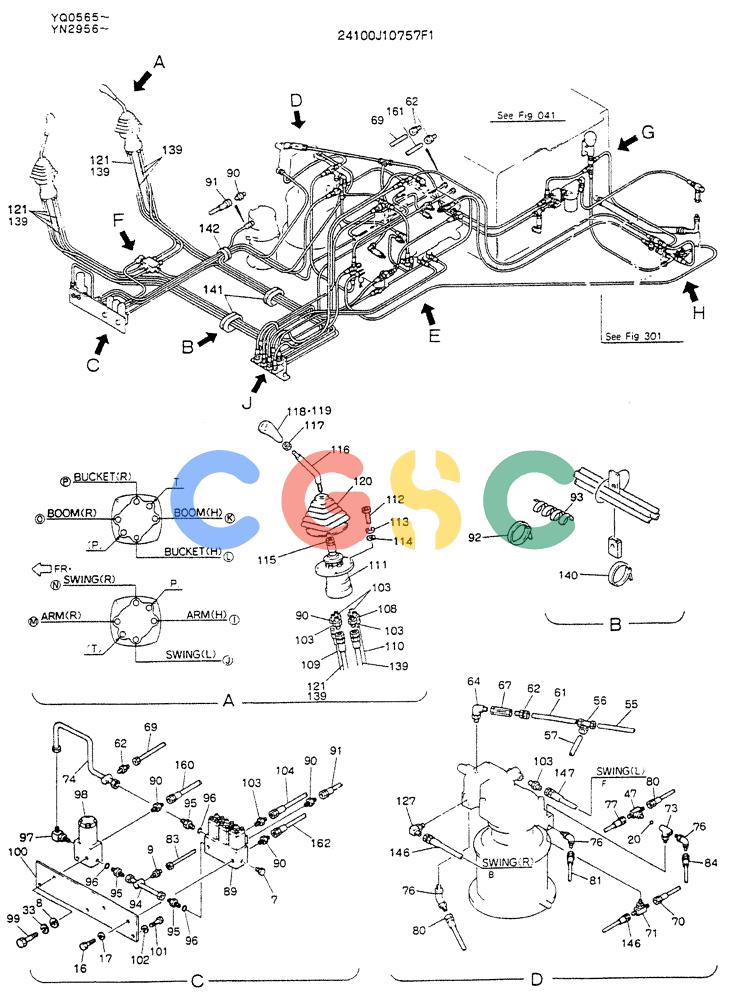 神钢零件查询(K907LC) - MARK II EXCAVATOR ASN YQ0565 (GLOBAL) (1/87-12/03) (03-003[01]) - REMOTE CONTROL ASSY Kobelco