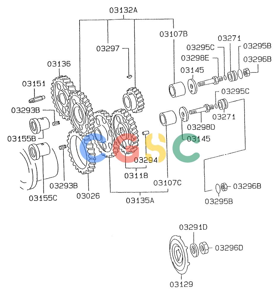 神钢零件查询(6D24-TEB) - MITSUBISHI DIESEL ENGINE (1/06-12/06) (01-013) - TIMING GEAR Kobelco