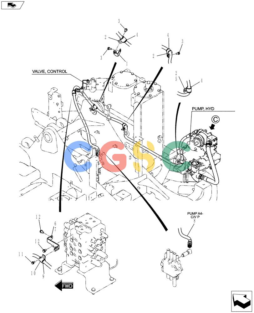 神钢零件查询(ED150-2) - BLADE RUNNER EXCAVATOR/DOZER ASN LH01-01001 (1/09-12/12) (01-020[03]) - HYDRAULIC LINES, PUMP Kobelco