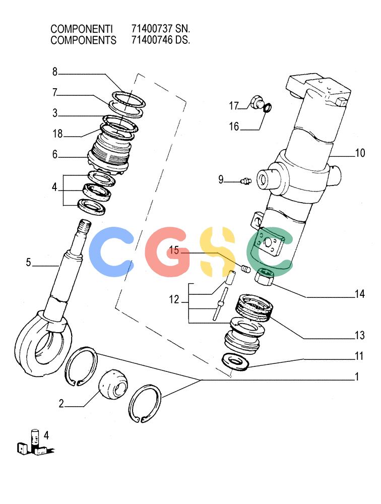 纽荷兰零件查询(FD175) - CRAWLER DOZER (N.A. VERSION)(S/N 061640 & AFTER) (1/93-) (3.443[02]) - LIFT CYLINDERS - FRONT IMPLEMENT New Holland Constructuion