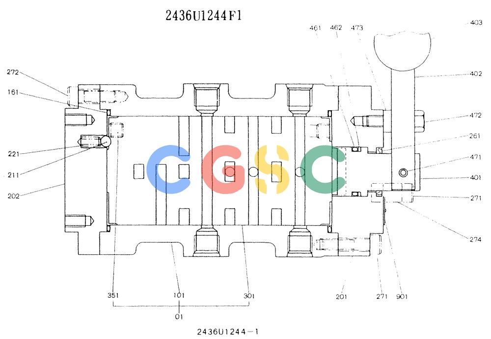 神钢零件查询(K907LC) - MARK II EXCAVATOR ASN YQ0565 (NA) (1/87-12/03) (11-026) - VALVE ASSY, SELECTOR (MULTI MODE) Kobelco