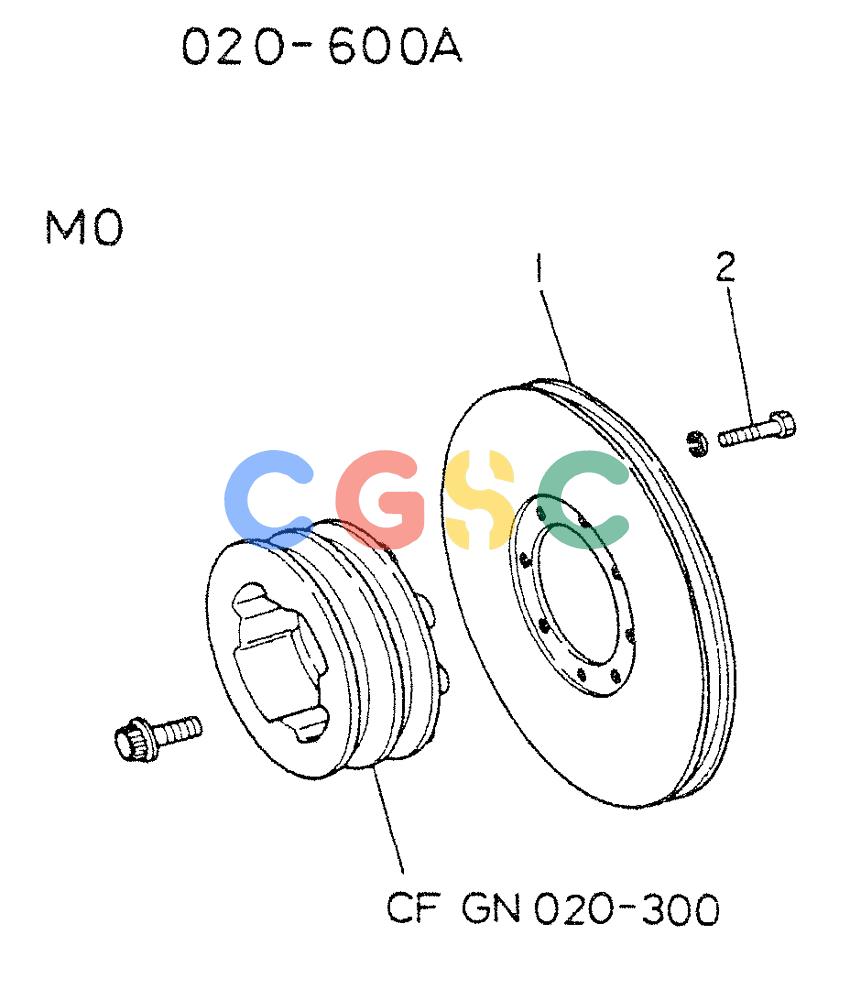 神钢零件查询(6D22CT) - MITSUBISHI DIESEL ENGINE - K909A, K910, K912 & K935 (1/76-12/06) (01-028) - TORSIONAL DAMPER Kobelco