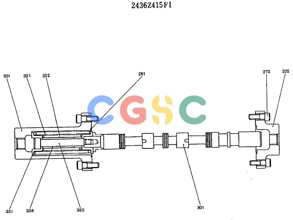 神钢零件查询(MD320BLC) - EXCAVATOR BTW YC0301 - YC0747 (1/80-12/06) (11-022) - SPOOL ASSY 2436Z415 F1 Kobelco