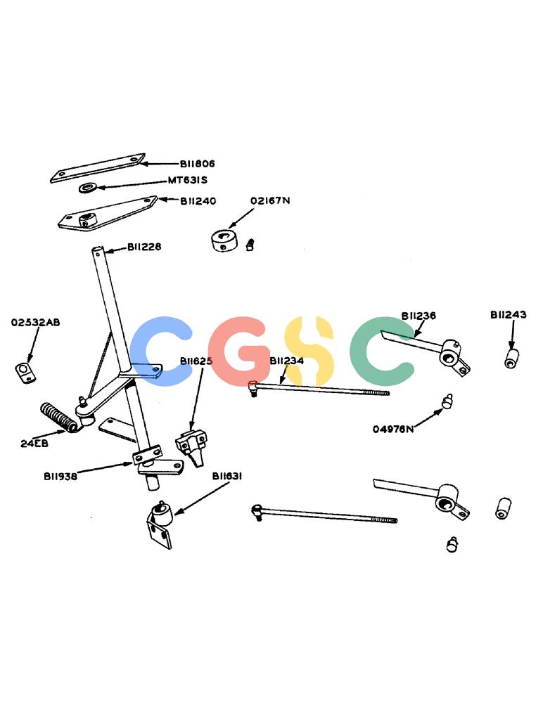 凯斯零件查询(130) - CASE TWINE TIE RECTANGULAR BALER (1/55-12/72) (24) - COUNTERSHAFT AND TUCKER FINGERS Case Agriculture