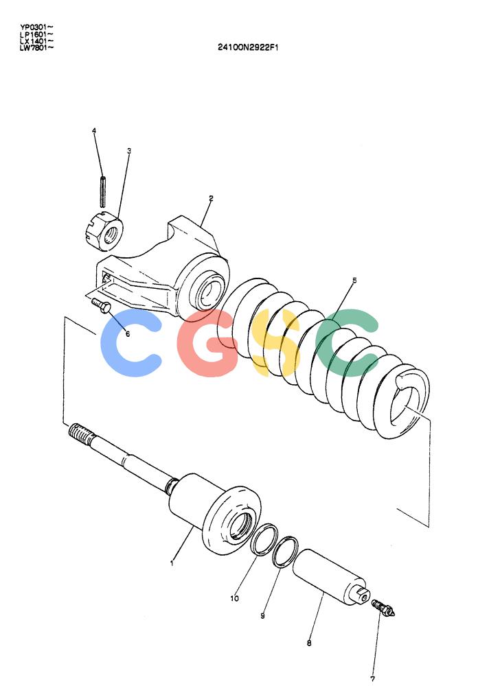 神钢零件查询(K905ALC) - EXCAVATOR ASN YP0301 (1/86-12/03) (06-006) - SPRING ASSY,TRACK Kobelco