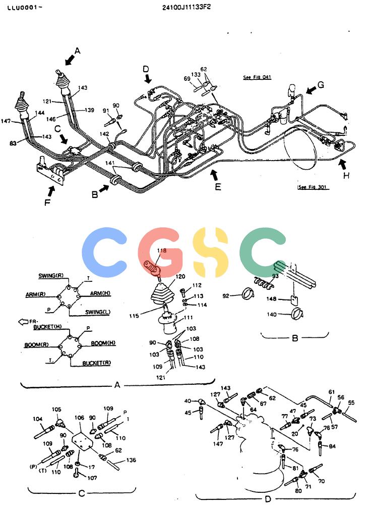 神钢零件查询(MD240BLC) - EXCAVATOR BTW LLU0001 - LLU0300 (1/80-12/06) (03-002[01]) - REMOTE-CONTROL ASSY Kobelco