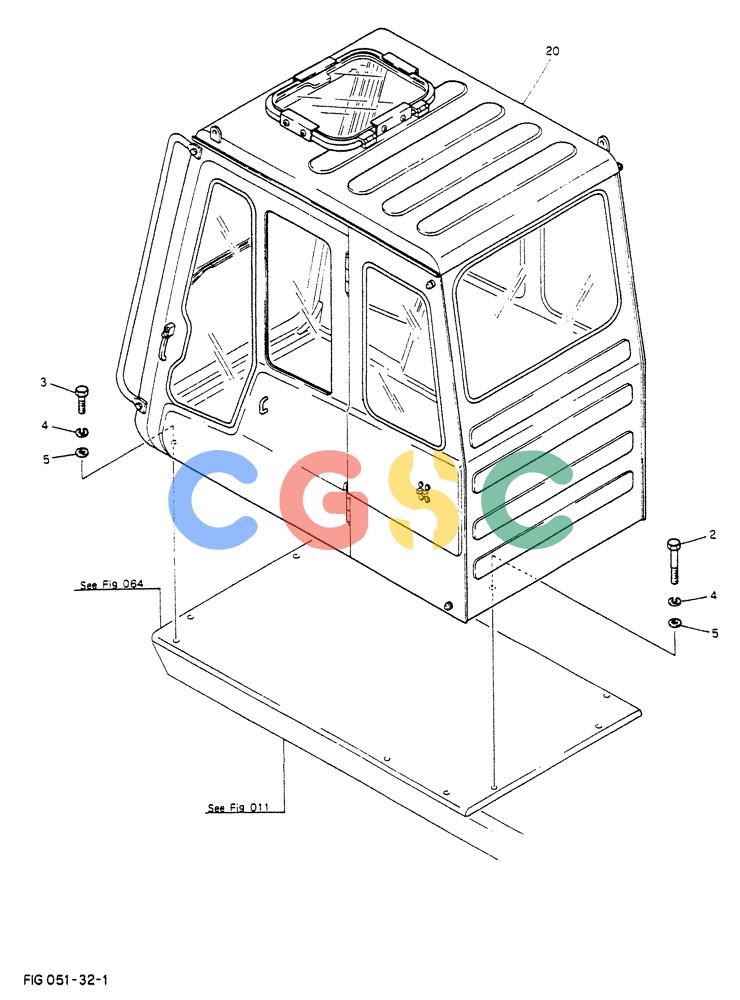 神钢零件查询(K912LC) - MARK II EXCAVATOR ASN YC-0301 (1/88-12/03) (02-002) - INSTAL, CAB (FOR NORTH EUROPE) Kobelco