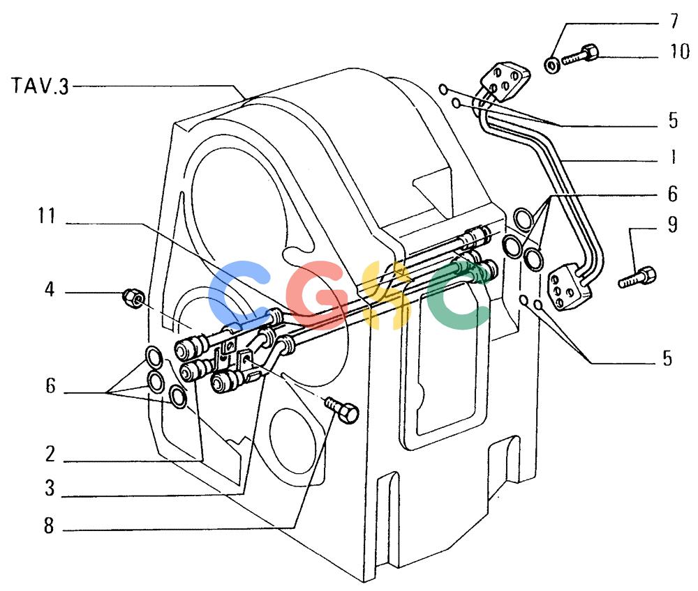纽荷兰零件查询(FD14E) - CRAWLER DOZER (1.2110[009]) - TRANSMISSION-PIPING New Holland Constructuion