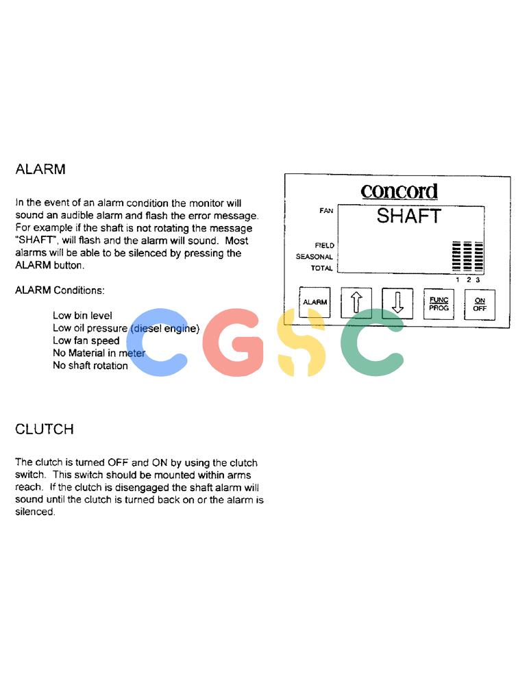 凯斯零件查询(1100) - CONCORD AIR SYSTEM (10/97-12/00) (C09) - ALARM/CLUTCH Case Agriculture