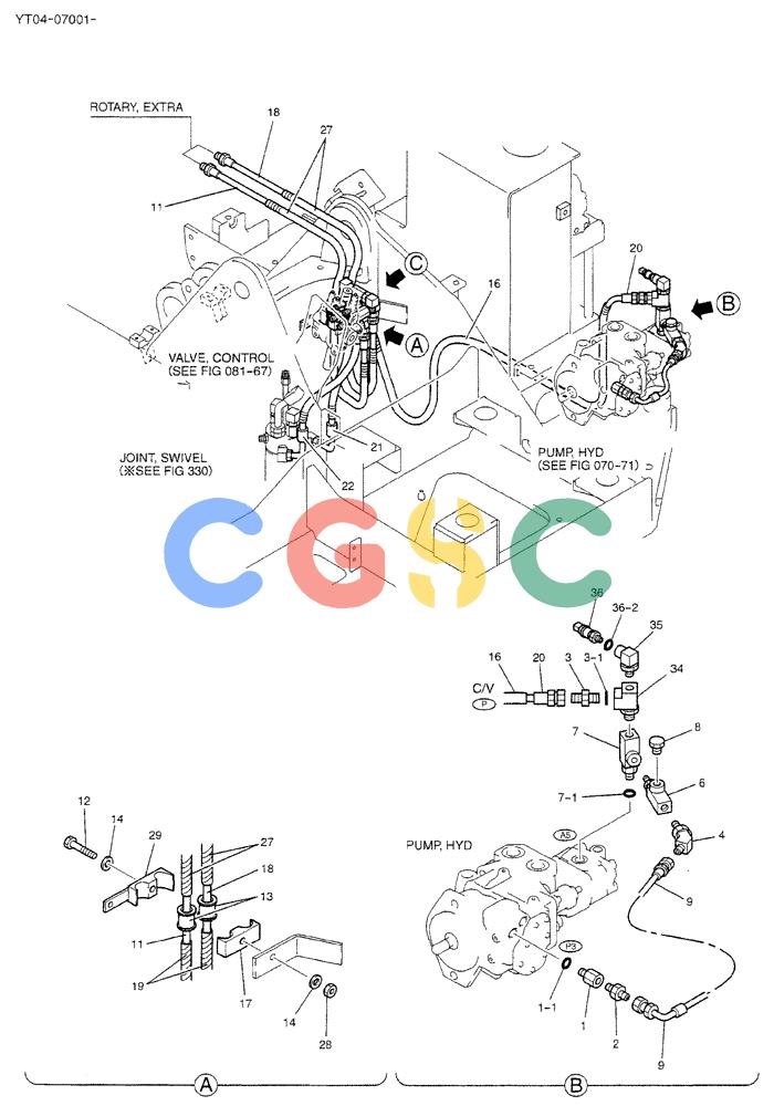 纽荷兰零件查询(BREAKER) - NIBBLER/BREAKER ATTACHMENT - E70SR ASN YT04-07001 (01-016[01]) - HYD LINES, UPP (EXTRA + NIBBLER & BREAKER + DOZER) New Holland Constructuion